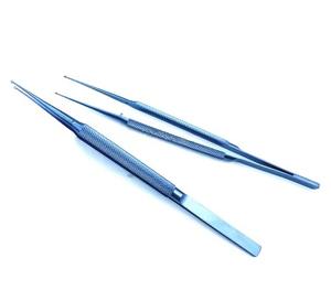 Pinzas de Punta de Anillo de Titanio de Alta Calidad de 18 cm, Instrumentos de Microcirugía Ocular, Pinzas de Oftalmología de Punta de Anillo de Orificio Fino - Product Image 2