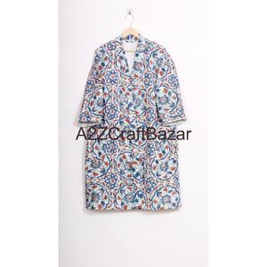 Robe pour femme en tissu non tissé imprimé numérique floral, col en V, cordon de serrage, manches trois quarts, douce, respirante, séchage rapide - Product Image 1