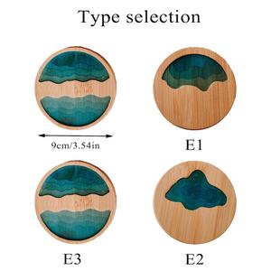 Colorful Resin and Wood <b>Drink</b> <b>Coasters</b>, Perfect Tabletop Decor, Waterproof Heat-Resistant Easy-to-Clean Stone <b>Coasters</b> - Product Image 4