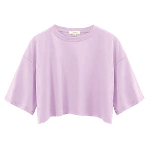 2025 Nueva camiseta de moda Top corto para mujer Diseño tuyo personalizado Top corto de alta calidad - Product Image 4