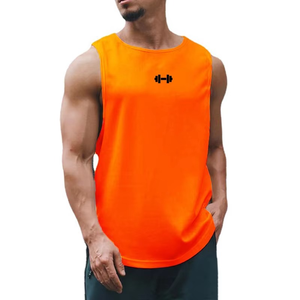 Débardeurs de sport décontractés pour hommes, vêtements de fitness, spandex/coton, maille respirante, séchage rapide, coupe ample, débardeurs de musculation sans manches, basketball - Product Image 4