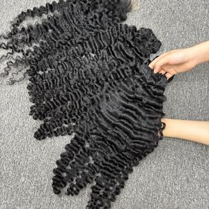 Cabello rizado birmano de la mejor calidad en cabello de trama, 100% cabello humano, cabello crudo de un donante - Product Image 5