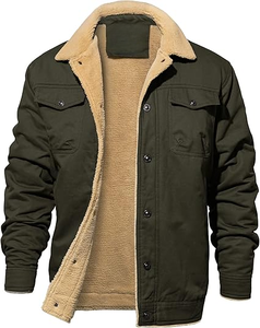 Veste en fourrure de cuir de vachette vintage vêtements d'extérieur intemporels pour hommes, manteau chaud robuste, pièce de mode d'hiver durable fabriquée à la main - Product Image 1