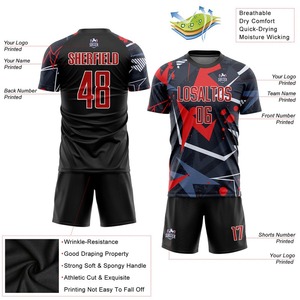 Camiseta de fútbol de gran calidad para hombre 100% poliéster suave y cómodo diseños sublimados personalizados servicios OEM de Sialkot Pakistán - Product Image 3