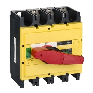 Interruttore Sezionatore SCHNEIDER ELECTRIC Compact INS320 31128 320A con Maniglia Rotante Rossa e Frontale Giallo, 3 Poli - Product Image 1