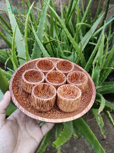 Lot de 10 tasses. Tasse de noix de coco. Tasse de coquille de noix de coco faite à la main avec nom personnalisé pour l'eau froide et la chaleur, cadeaux de haute qualité cadeau significatif - Product Image 3