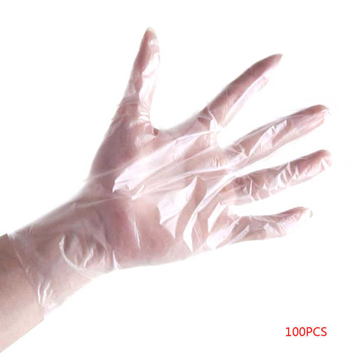 Industrial Disposable Gloves for General Use Kitchen Household Clear Gloves Plastic Gloves Ok Compostable Household Cleaning PE