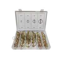 Nouveau kit de 50 attaches de sécurité en acier allié galvanisé doré (3/16"+1/4"+5/16"+7/16") pour bateaux et yachts marins