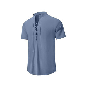 Traje con cordones camisa vendaje renacimiento recreación camisa vendaje ropa para hombres - Product Image 2