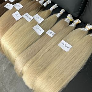 Venta al por mayor 2,1 extensiones de cabello virgen brasileño 100 gramos cutícula alineada color natural suave para Navidad - Product Image 6