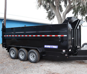 Buy OEM Supply 7 x 16 FT Pro Series Steel Dump Trailer Hydraulic Telescopic Lift 4 FT Sides Factory Wholesale - Product Image 1