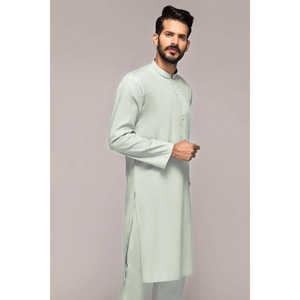 Tela Tejida Verde Claro Sin Costuras Estilo Casual Capri Latha - Product Image 2