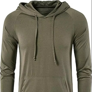 Sudaderas con capucha informales de invierno para hombre, Color sólido, 100% algodón, forro polar, ajuste Regular, secado rápido y transpirable, alta calidad - Product Image 1