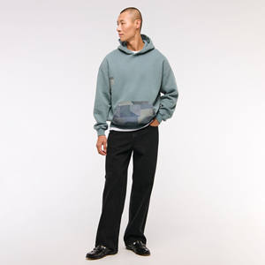 Custom Men's Winter Pullover <b>Hoodies</b> & Sweatshirts Oversized Plain Cotton Bulk 100% Cotton Plain Dyed - Product Image 3