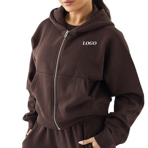 Sweat à capuche pour femme en matière douce pour les commandes en gros, avec capuche réglable, manches longues et logo personnalisable, idéal pour l'hiver, prix avantageux 2026 - Product Image 1