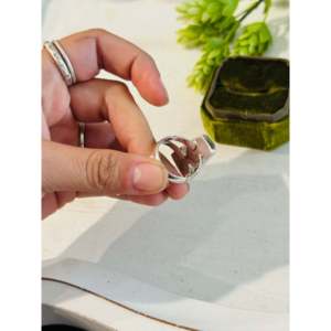 Bague style Southwest avec cheval sauvage et argent sterling, sertie de pierres naturelles, plaquée or rose, taille 7.5, idéale pour un cadeau - Product Image 5