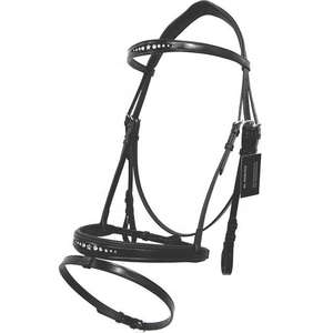 Black Comfortable & Durable Horse Tack Soft Padded Leather with Brass Hardware Easy to Use Halters - Product Image 6