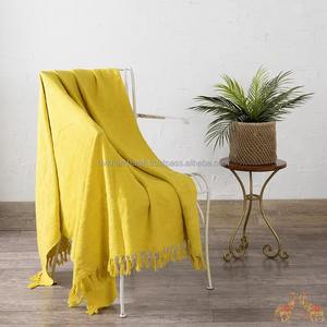 โซฟาแบบถักผ้าห่มผ้าฝ้ายเนื้อนุ่มสบายทำจากผ้าฝ้ายเนื้อนุ่มและนุ่มสบาย - Product Image 5