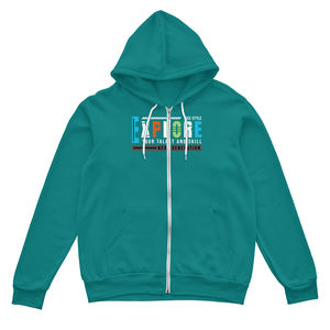 เสื้อฮู้ดแบบมีซิปสำหรับผู้ชายผ้าฟลีซผ้าฝ้าย100% ทรงโอเวอร์ไซส์เข้ารูปเป็นมิตรกับสิ่งแวดล้อมออกแบบโลโก้ด้านหน้าพิมพ์ลาย - Product Image 6