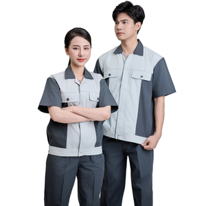 ผ้า TC ระบายอากาศได้ดีทนทานสวมใส่สบายป้องกันรอยยับทนทานต่อการฉีกขาดขาดขาดสวมใส่ทำงานได้อย่างดีจากคาร์บอนแขนสั้นของผู้ชาย - Product Image 1