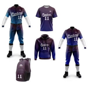 Uniformes de baseball de qualité professionnelle, prix d'usine, lot économique, respirants, pour jeunes et adultes - Product Image 3