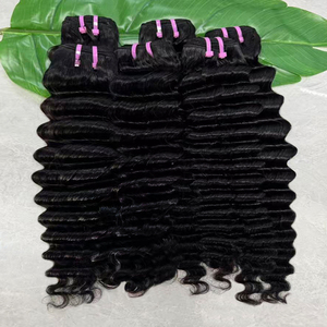 Extensiones de Cabello Humano Natural Negro de un Solo Donante, Cabello Camboyano Ondulado Profundo, Paquetes a Granel para Pedidos en Línea - Product Image 3