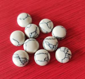 Cabochon rond en howlite blanche naturelle de 3 mm à 10 mm, qualité AAA - Product Image 3