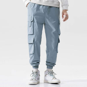 Pantalon cargo en toile taille haute, prêt pour l'extérieur, tissu durable, utilitaire, coupe confortable, usage quotidien décontracté, homme, poids lourd - Product Image 5