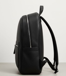 Sac à dos en cuir noir de luxe authentique unisexe, résistant à l'eau, pour ordinateur portable 15 pouces, idéal pour les voyages, les affaires, le collège et l'école - Product Image 5