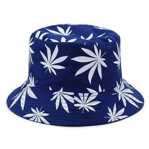 Sombrero de cubo de verano impreso hoja de arce protector solar al aire libre poliéster algodón pesca caza sombrero de moda lavabo cubo sombrero - Product Image 1
