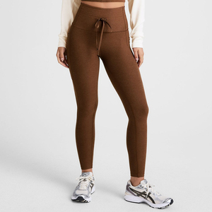 2025 personnalisé femmes cordon taille séchage rapide confort doux élastique Fitness Legging - Product Image 1