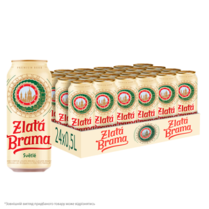 Cerveza Ligera Estilo Checheno Zlata Brama, Estilo Champán, Pasteurizada, Lata de 0.5L, 5% ABV - Product Image 2
