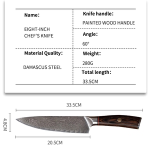 Venta al por mayor personalizado de alta calidad OEM ODM servicio PRESTIGE BLADES japonés mango Damasco acero ambidiestro cuchillo de cocina - Product Image 2
