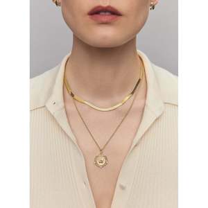 Colgante y Amuleto de Moneda con Mariposa de Diamantes - Product Image 2