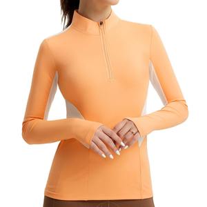 Chemises OEM pour femmes, vente chaude, logo personnalisé, tricotées, unies, à manches courtes, respirantes, pour l'équitation, à prix raisonnable - Product Image 1