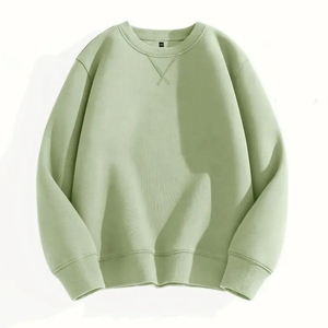 เสื้อสเวตเตอร์ PRO ENTERPRISES รุ่น Autumn Heavyweight 400gsm ผ้าฝ้ายฟลีซ 100% สีพื้น สไตล์ลำลองสำหรับผู้ชาย ทรงปกติ คอกลม ผ้าไม่ยับ พิมพ์ลายดิจิตอล ไม่มีซับใน - Product Image 2
