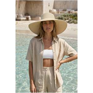 Beige Wide Straw <b>Hat</b> Hsr2005 - Beige - Product Image 4