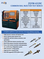 Banco de Pruebas para Inyectores Common Rail Diésel ZQYM ZQYM-6320C - Probador Multifunción para Inyectores Piezoeléctricos, Certificado ISO9001, 3 Años de Garantía