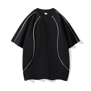 T-shirt pour homme en coton 100% de 260 grammes, col rond, coupe classique, anti-froissement, séchage rapide, respirant, manches courtes, de haute qualité - Product Image 4
