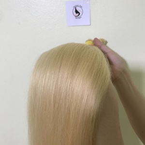 Extensiones de cabello humano de estilo vietnamita, cabello virgen brasileño a granel, Color rubio 100% virgen, muestra gratis - Product Image 4