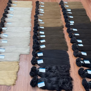 GRAND ORDRE: Extension de cheveux de trame attachée à la main Extension de cheveux humains vietnamiens droite naturelle différentes couleurs et longueurs de trame - Product Image 2