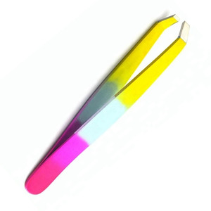 Pinzas de cejas inclinadas de alta calidad para desplumar, pinzas de depilación con mango cómodo, pinzas de tendencia - Product Image 1