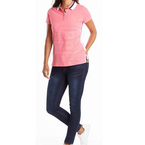 Alta calidad logotipo personalizado impresión de las mujeres para Polo camiseta algodón poliéster último diseño Casual estilo de verano en venta - Product Image 1