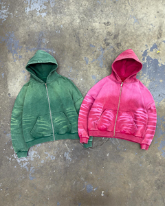 OEM Custom Unisex Luxury Boxy Zip-Up Winter Printed Hoodie 100% French Terry Cotton Customized Logo Wash Streetwear Casual Style - Product Image 3