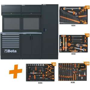 BETA RSC50 2.0 Workshop Equipment Combination <b>with</b> 224 <b>Tools</b> Premium <b>Tool</b> <b>Boxes</b> - Product Image 1