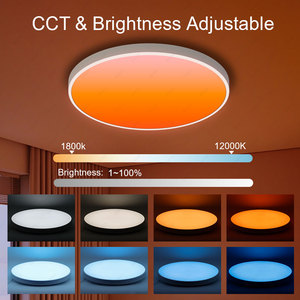 Runde Ultraflache Deckenleuchte Modern mit Augenschutz für Wohnzimmer und Schlafzimmer, Nordische Moderne LED-Deckenlampe Himmelsspiegel-Design - Product Image 3