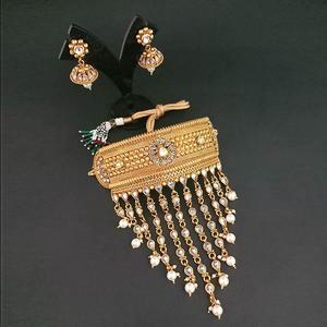 Nikita Arts Fine Jewelry Set AD Stone Choker et collier en cuivre FBJ0003A - Product Image 1