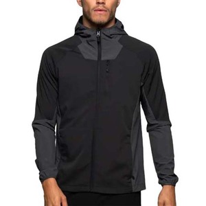 Vestes coupe-vent à capuche pour hommes personnalisées OEM, imperméables, en toile légère, respirantes, style streetwear - Product Image 1