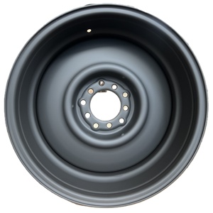 Mâm xe hơi cổ điển bằng thép, mạ crôm trắng đen, kích thước 15, 16, 17 inch, tùy chỉnh PCD và độ lệch, bề mặt nhẵn - Product Image 4