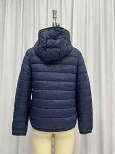 Buy Men's Solid Color <b>Hooded</b> Puffer <b>Jacket</b> <b>Padded</b> Plus Size Winter Reversible Breathable Zippered Front Logo - Product Image 5